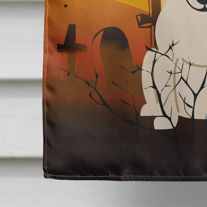 Drapeau décoratif Caroline's Treasures BB4404CHF Halloween Bull Terrier, toile blanche, format maison, grand, multicolore