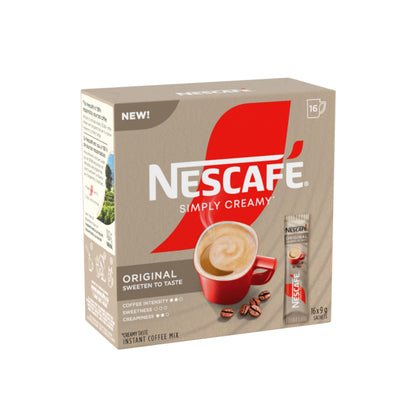 NESCAFE Simply Creamy Instant Coffee, Includes Creamer, Single Serve Sachets, 6 Boxes, 0.9 kg NESCAFÉ