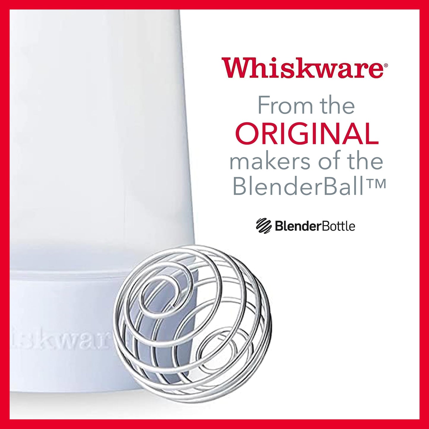Whiskware Pancake Bottle, Batter Dispenser and Mixer with BlenderBall Wire Whisk, Durable, No-Mess, BPA Free, Dishwasher Safe, Mint Whiskware
