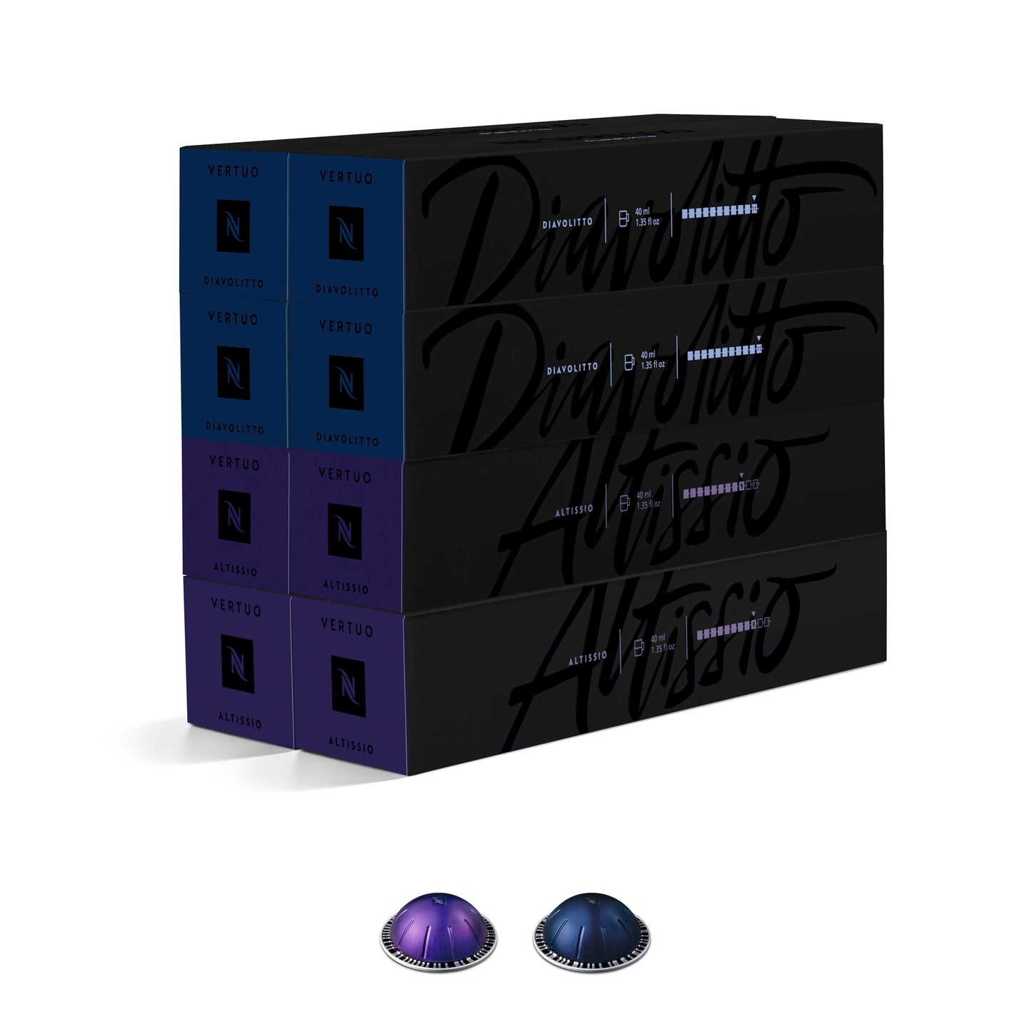 Nespresso Vertuo Espresso Capsule Variety Pack - 80 Pods (Altissio & Diavolitto)
