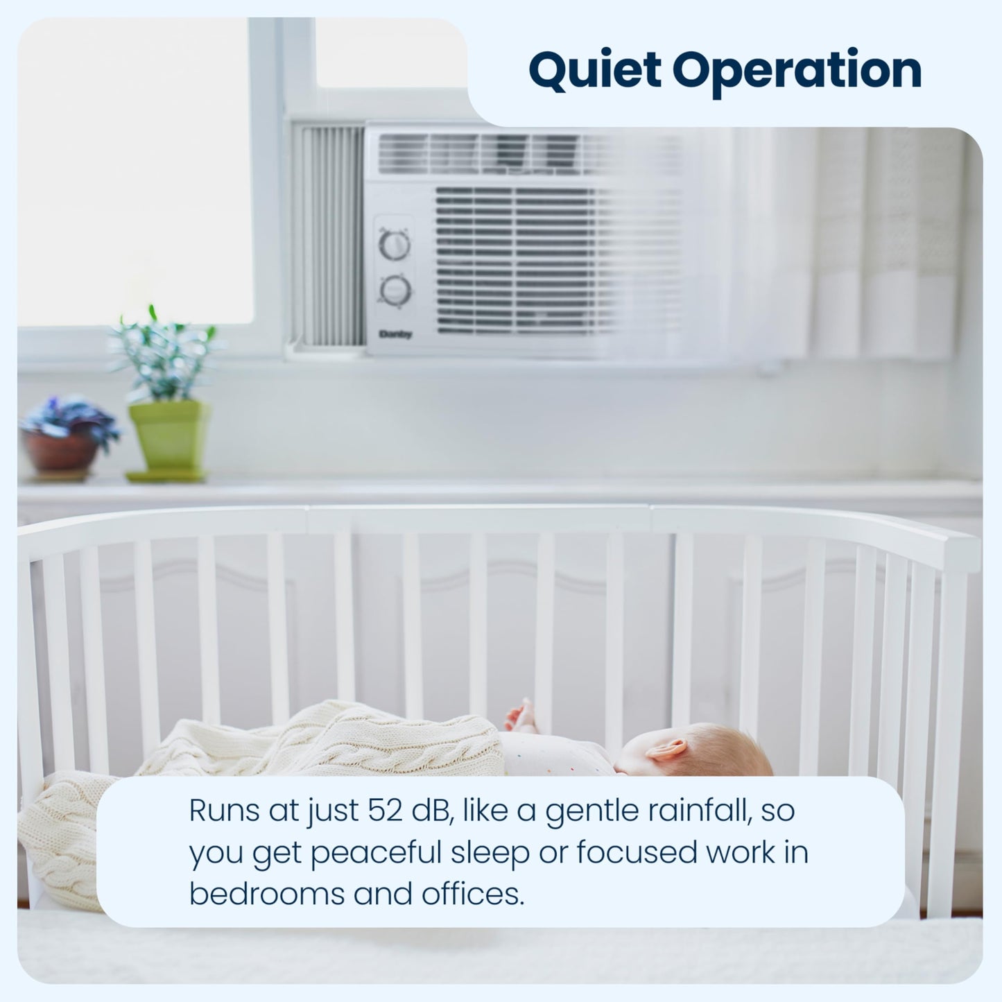 Danby DAC050MB1WDB 5,000 BTU Window Air Conditioner, 2 Cooling and Fan Settings, Easy to Use Mechanical Rotary Controls, Ideal for Rooms Up to 150 Square Feet - Available at All In One Marketplace Canada