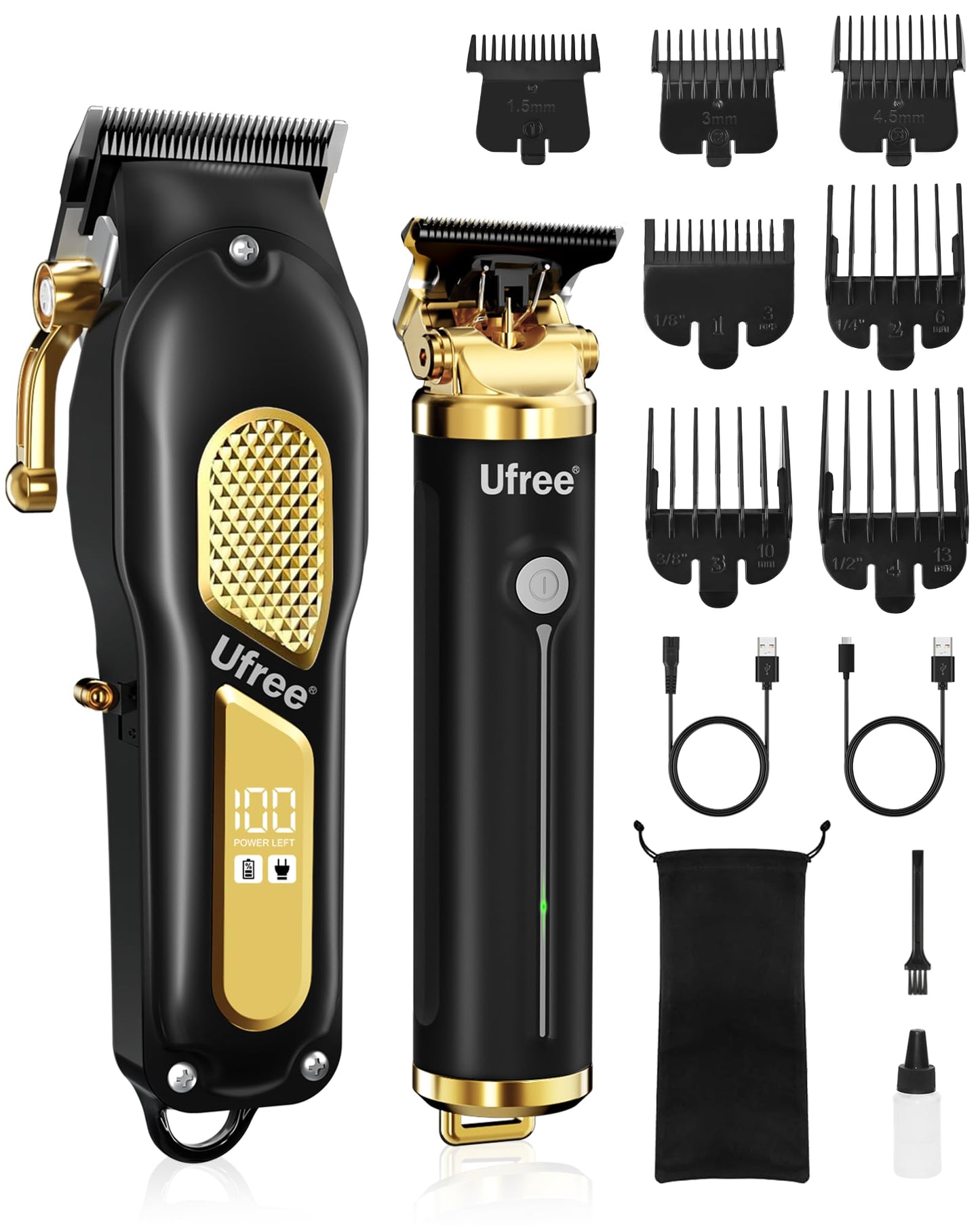 Ufree Hair Clippers for Men, Clippers and Trimmers Set, Cordless Barber Clippers, Grooming Kit, Gifts for Men - Available at All In One Marketplace Canada