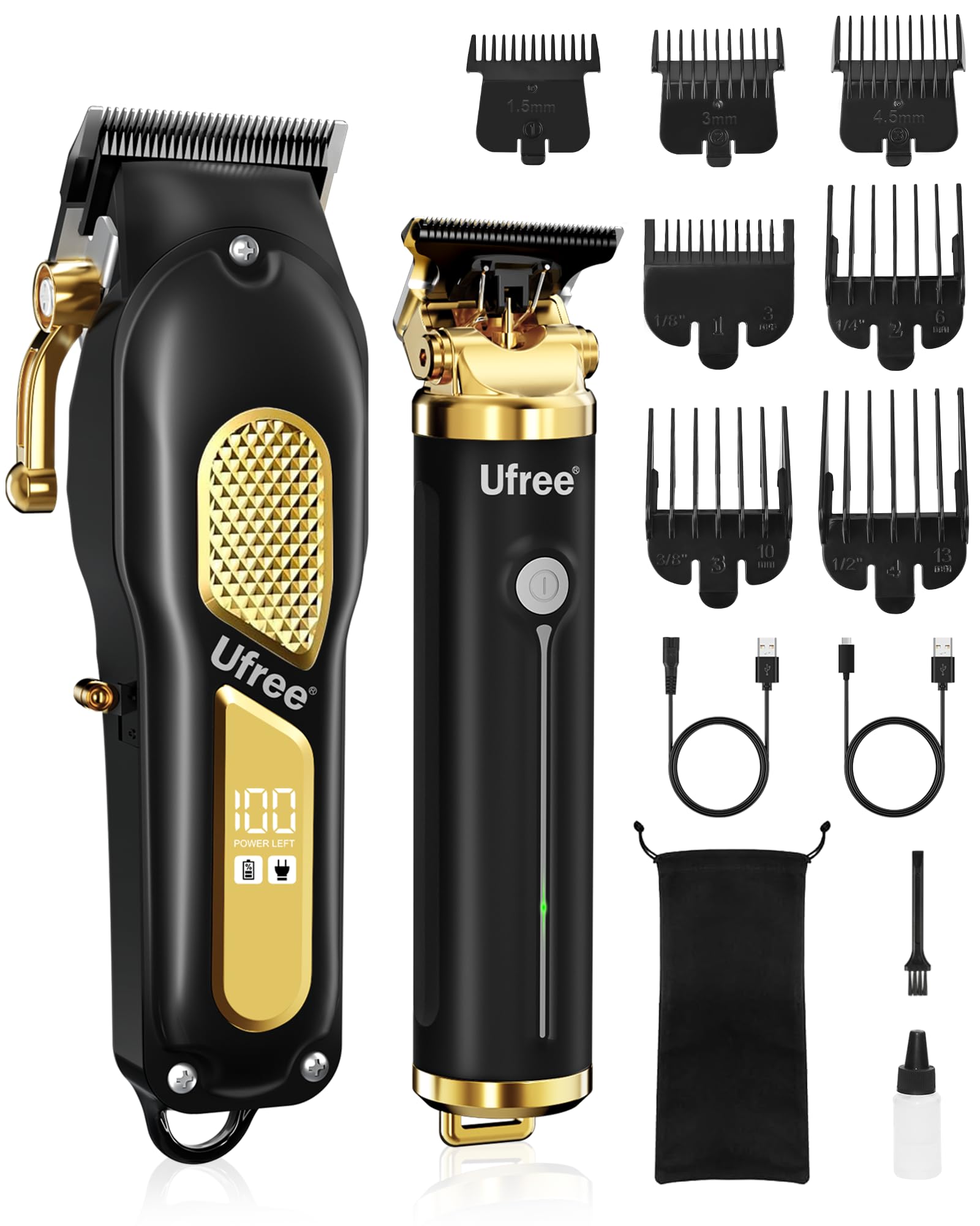 Ufree Hair Clippers for Men, Clippers and Trimmers Set, Cordless Barber Clippers, Grooming Kit, Gifts for Men - Available at All In One Marketplace Canada