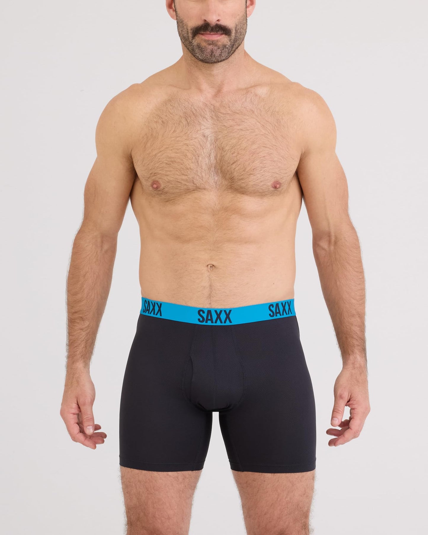 SAXX Underwear Co. Men's Core Performance Mesh Boxer Brief 3-Pack, Black/Graphite/Athletic, Medium