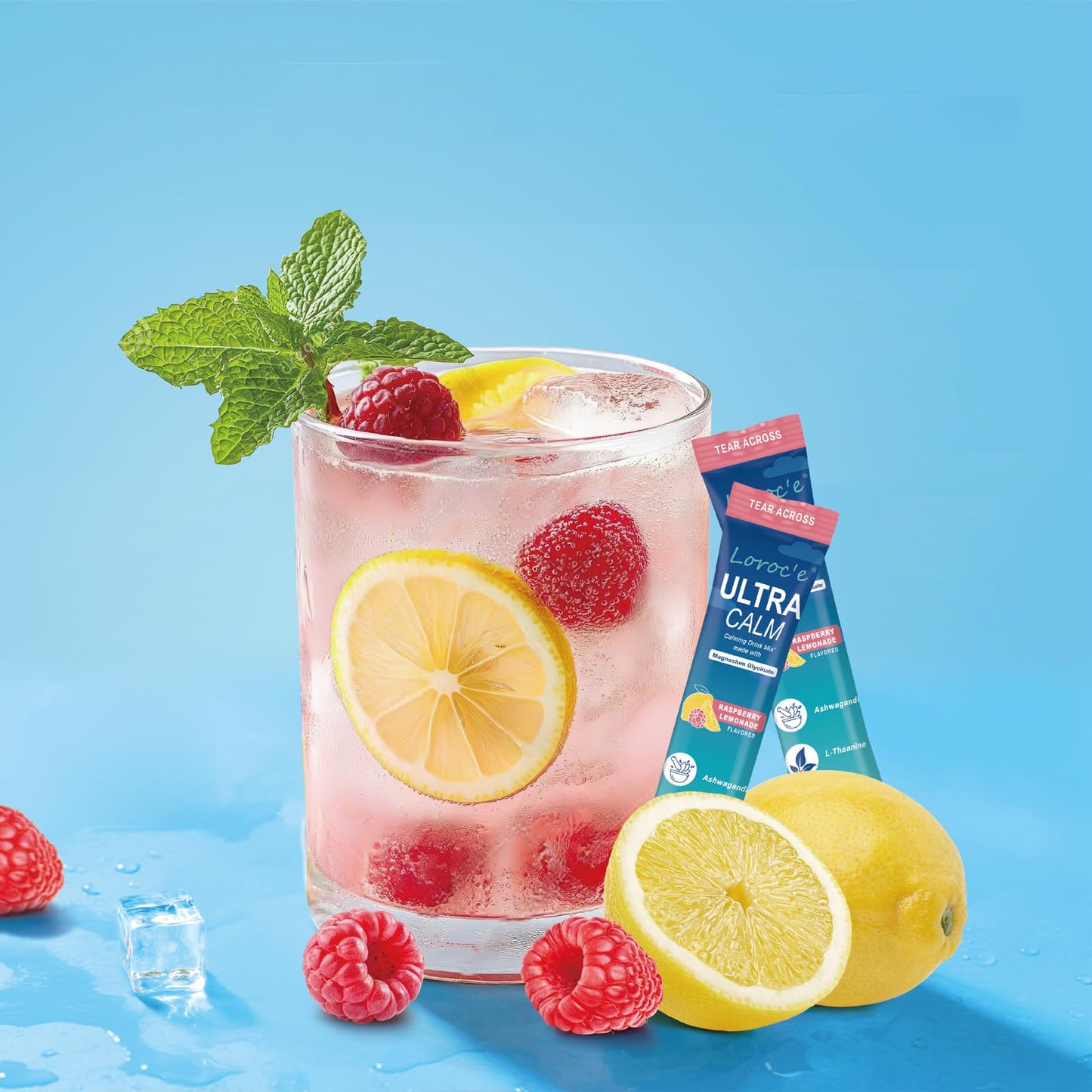 UltraCalm Super Drink Packets, Raspberry Lemon Flavor, Sugar-Free (30 Servings)
