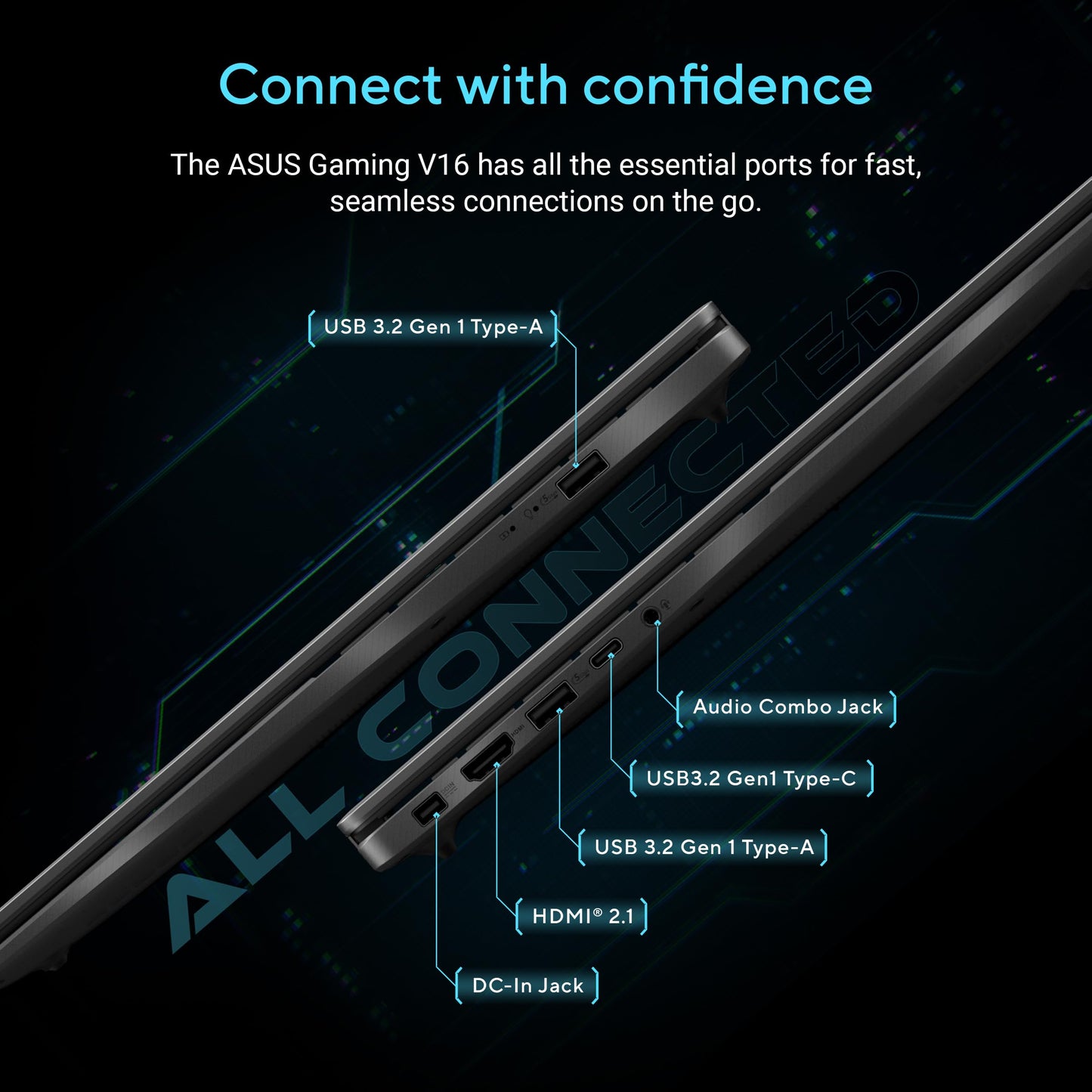 ASUS Gaming V16 Gaming Laptop, 16” 144Hz Anti-Glare Display, Intel Core 7 Processor 240H, GeForce RTX 3050, 16GB Memory, 1TB SSD, Windows 11 Home, V3607VJ-AS74-CA Asus