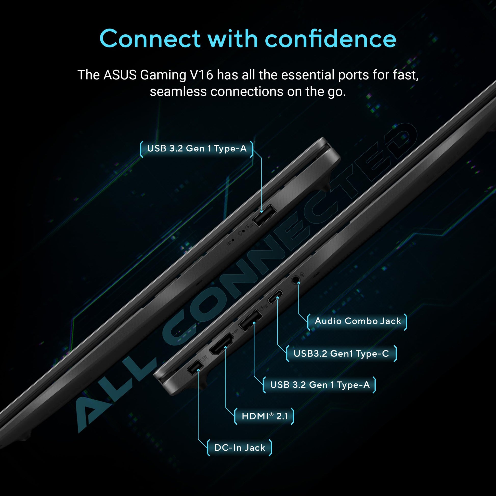 ASUS Gaming V16 Gaming Laptop, 16” 144Hz Anti-Glare Display, Intel Core 7 Processor 240H, GeForce RTX 3050, 16GB Memory, 1TB SSD, Windows 11 Home, V3607VJ-AS74-CA Asus