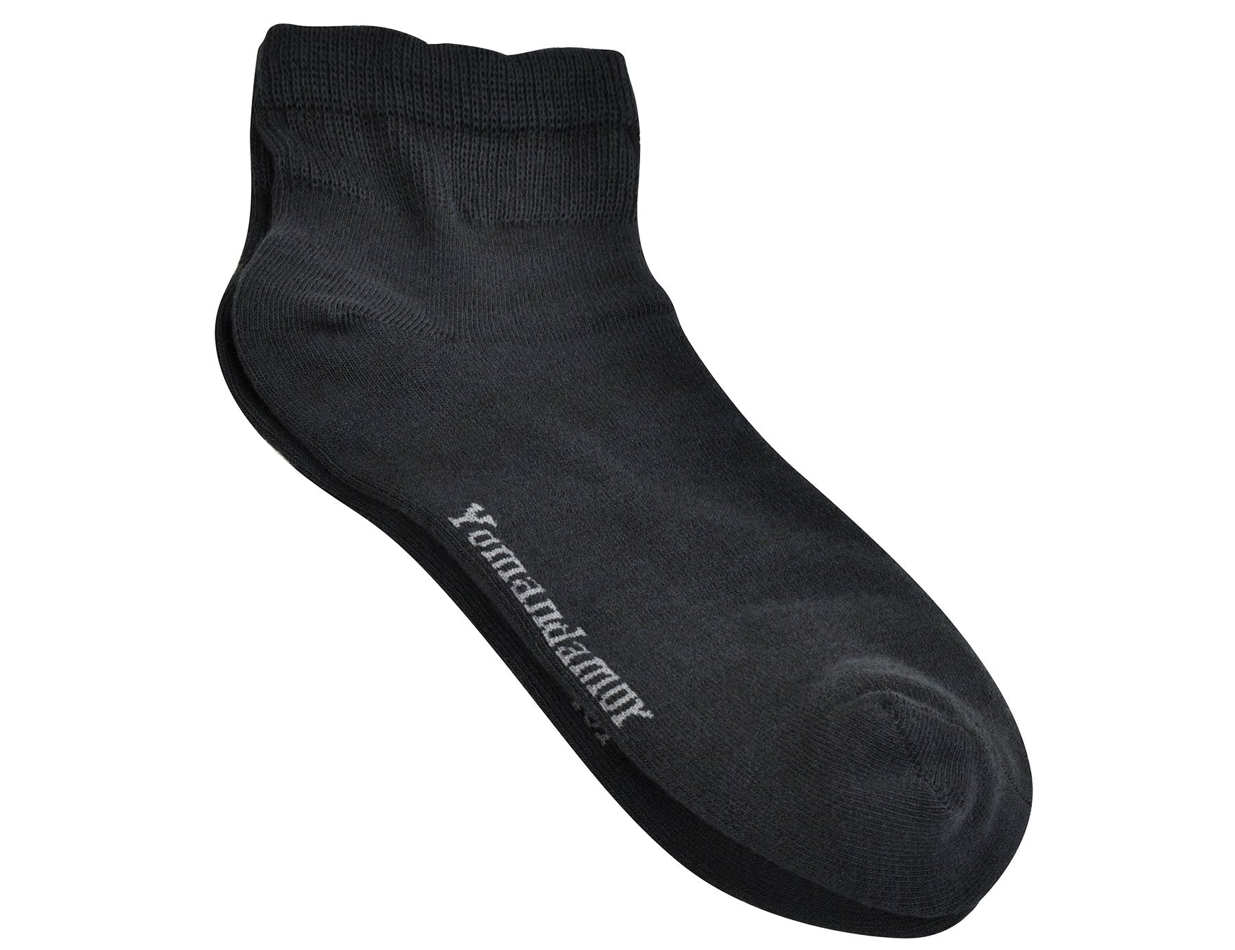 Yomandamor 5 Pairs Mens Bamboo Blend Cotton Ankle Extra-Wide Diabetic Socks with Seamless Toe(Size:10-13)(black) - Available at All In One Marketplace Canada