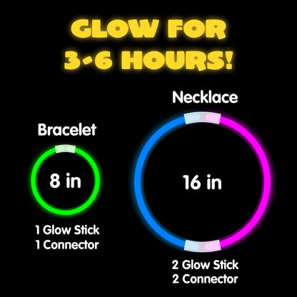 JOYIN 300 Pcs Glow Sticks Bulk 8" Glowsticks, Glow Stick Bracelets Necklaces, Glow in the Dark Party Favors, Easter, Christmas, Halloween Party Supplies Pack, Football Party Supplies 🍁 All In One Marketplace Canada