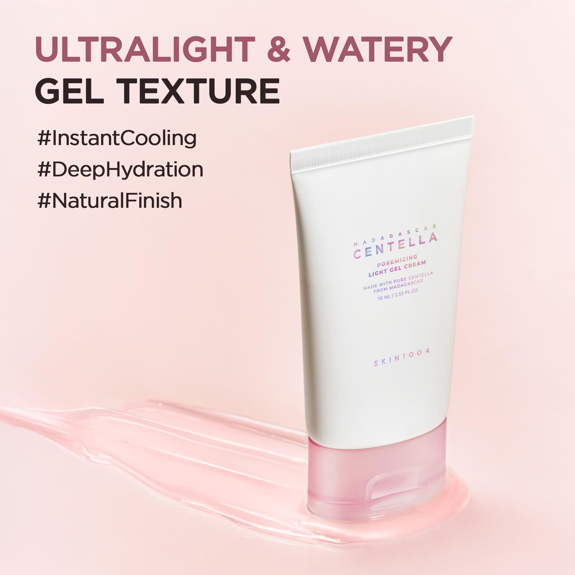 SKIN1004 Madagascar Centella Poremizing Light Gel Cream 2.53 fl.oz (75ml) | Tightens Pores | Soothes Irritated Skin SKIN1004