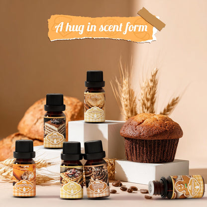 Bakery fragrance oils for Diffuser, Dessert Essential Oils for Aromatherapy, Candle Making, Waffle, Pumpkin Pie, Snickerdoodle, Gingerbread and More, Gift Set for Freshie Scents 🍁 All In One Marketplace Canada