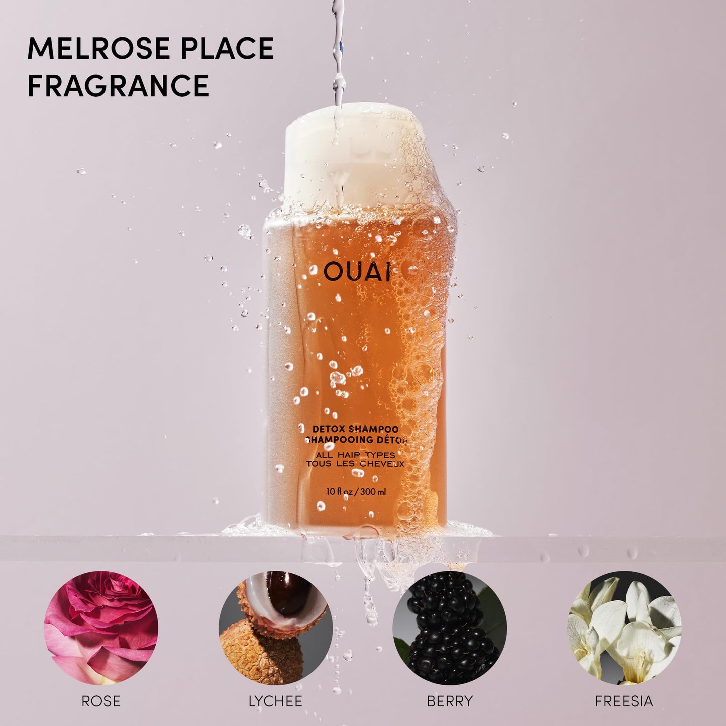 OUAI Detox Shampoo - Clarifying Shampoo for Build Up, Dirt, Oil, Product and Hard Water - Apple Cider Vinegar & Keratin for Clean, Refreshed Hair - Sulfate-Free Hair Care (10 oz) - Available at All In One Marketplace Canada