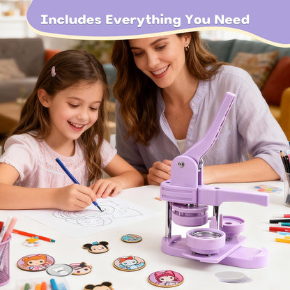 Aiment 58mm Button Maker Machine - 2.25 inch Button Pin Maker Kit, Badge Press Machine with 100Pcs Supplies & Films & Circle Cutter & Cutting Mat, Ideal Christmas DIY Presents for Kids 🍁 All In One Marketplace Canada