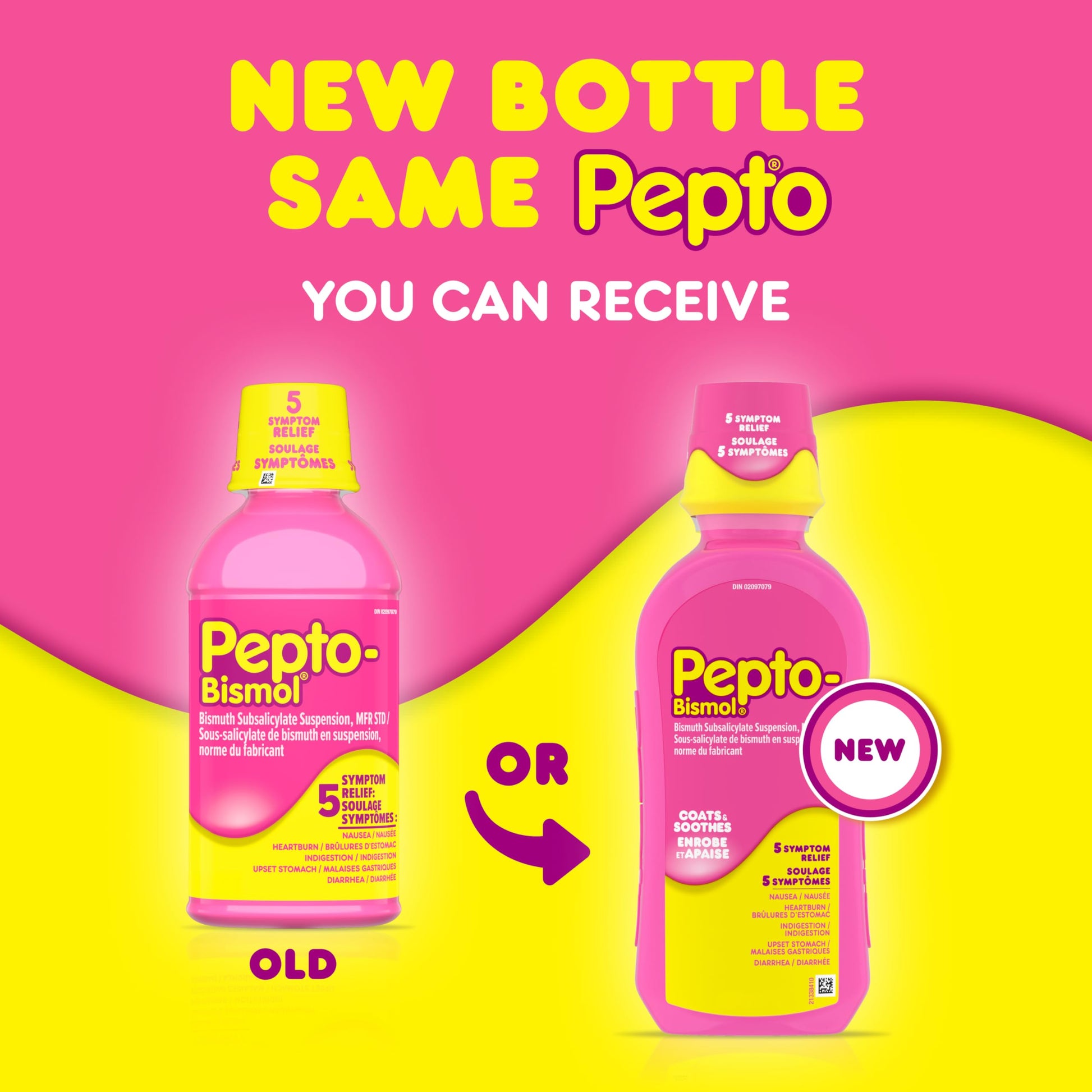 Pepto Bismol Liquid, Upset Stomach Relief, Diarrhea Relief, Heartburn, Nausea, Indigestion, Upset Stomach, Original Flavor, Pack of 2, 480mL each - Available at All In One Marketplace Canada