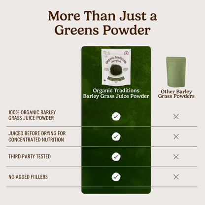 Organic Traditions Barley Grass Juice Powder, Daily Greens Formula, 5.3oz