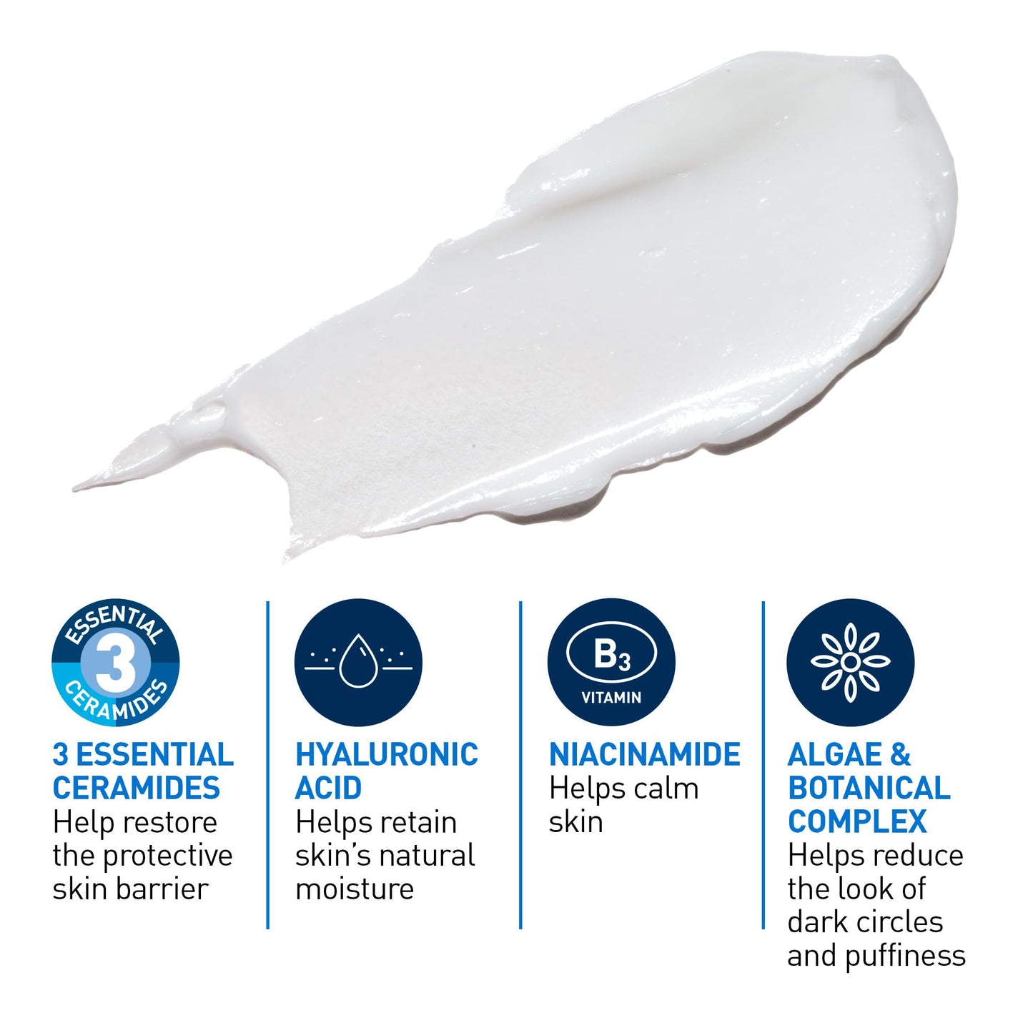 CeraVe EYE CREAM with Hyaluronic Acid for Under Eye Dark circles & Puffiness, Ophthalmologist Tested for Sensitive Eye Area, Fragrance Free, 14.2 Grams - Available at All In One Marketplace Canada