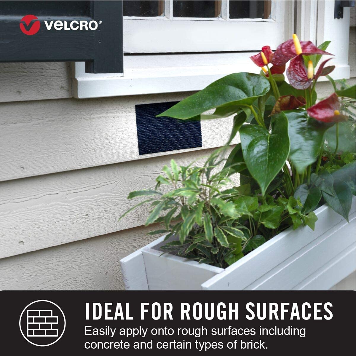 VELCRO Brand Extreme Outdoor Mounting Tape | 20Ft x 1 In, Holds 15 lbs | Strong Heavy Duty Stick on Adhesive | Mount on Brick, Concrete for Hanging, 30702 VELCRO