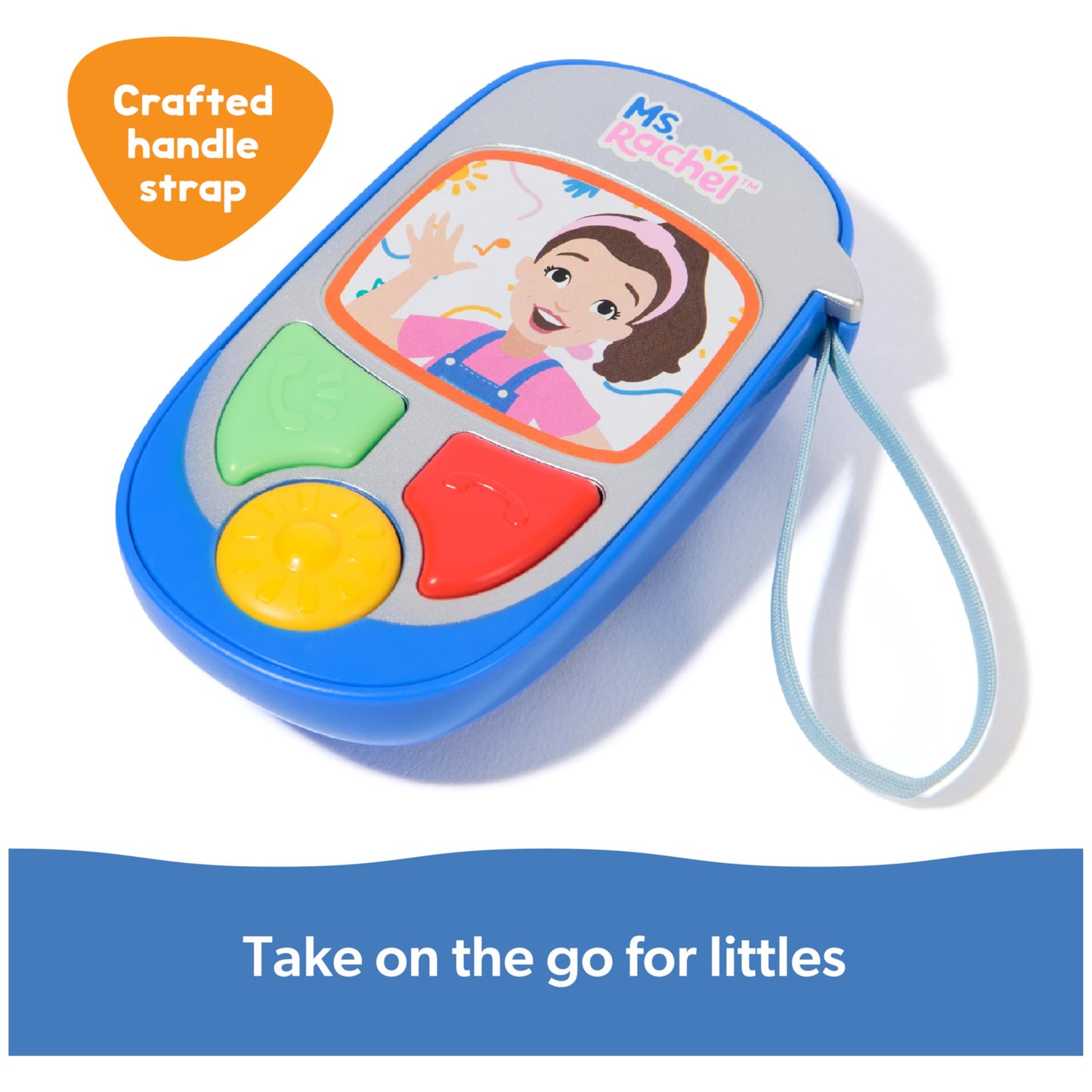 Ms. Rachel Official Electronic Talk with Me Learning Phone with Conversational Phrases, Educational Toys & Toddler Toys for Girls & Boys Ages 1-3+ Ms. Rachel