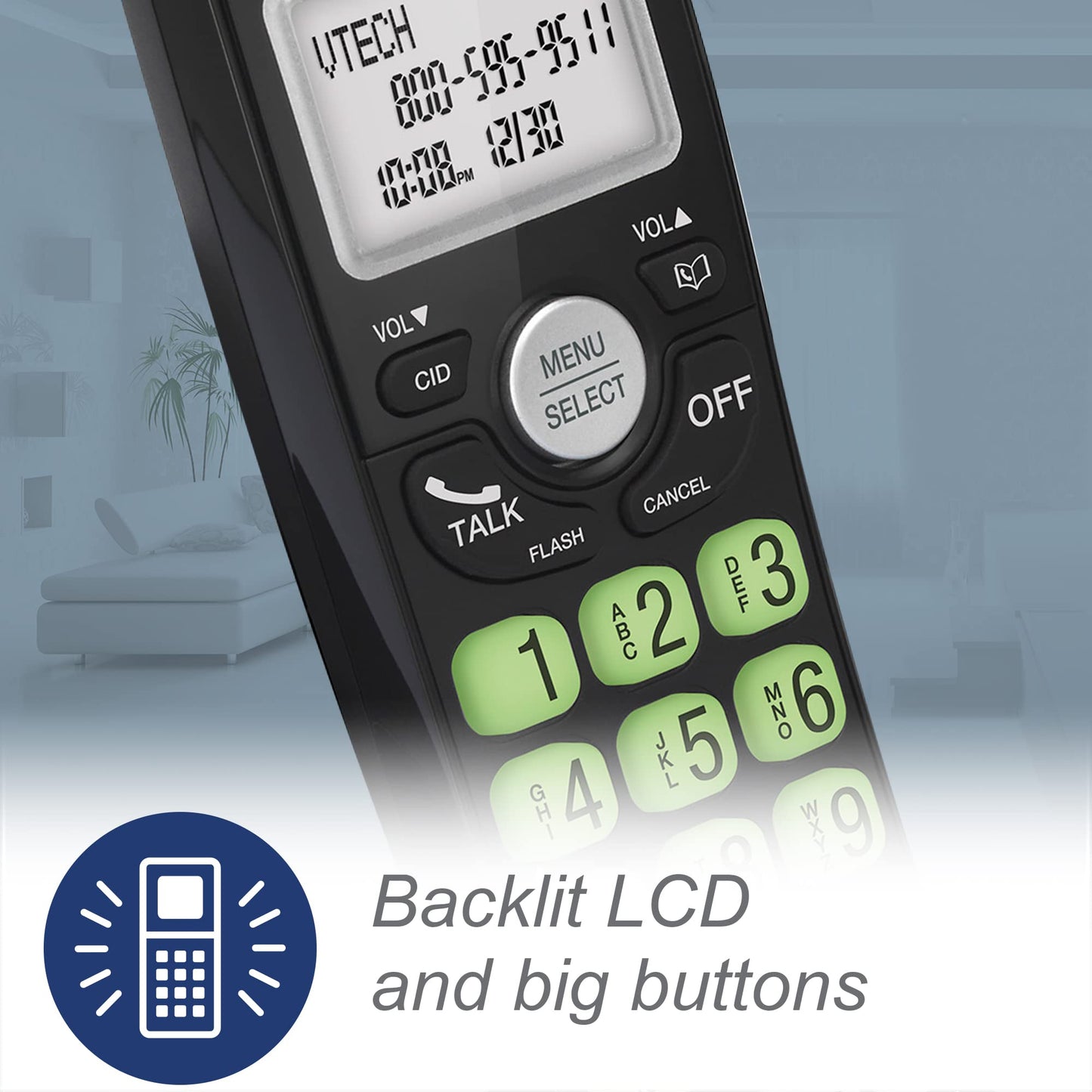 VTech VG101-11 Cordless Phone with Full Duplex Speakerphone and Caller ID/Call Waiting (Black) 🍁 All In One Marketplace Canada