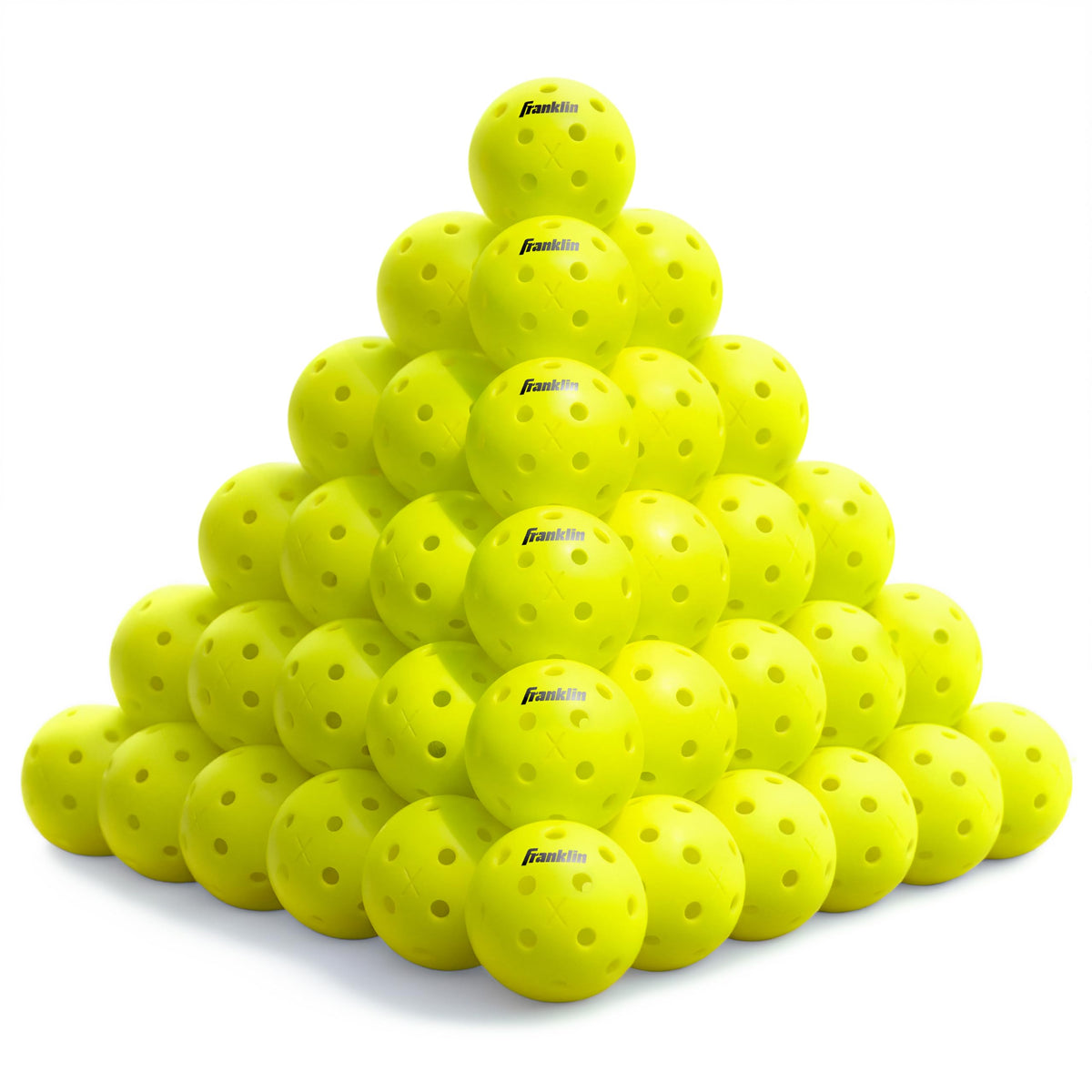 Franklin Sports X-40 Pickleballs - Official Ball of USA Pickleball, APP Tour, US Open - Suitable for Outdoor Courts - Regulation Size, Tournament Grade - 50 Pack - Optic