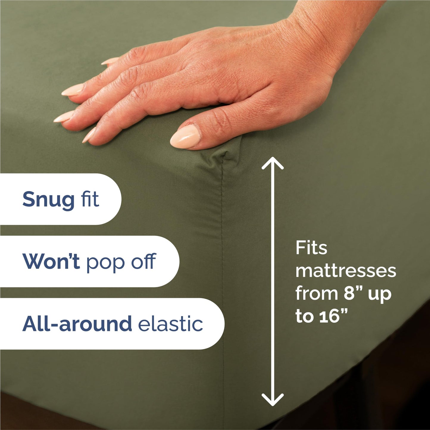 King Size 4 Piece Sheet Set - Comfy Breathable & Cooling Sheets - Hotel Luxury Bed Sheets for Women & Men - Deep Pockets, Easy-Fit, Soft & Wrinkle Free Sheets - Sage Green Oeko-Tex Bed Sheet Set