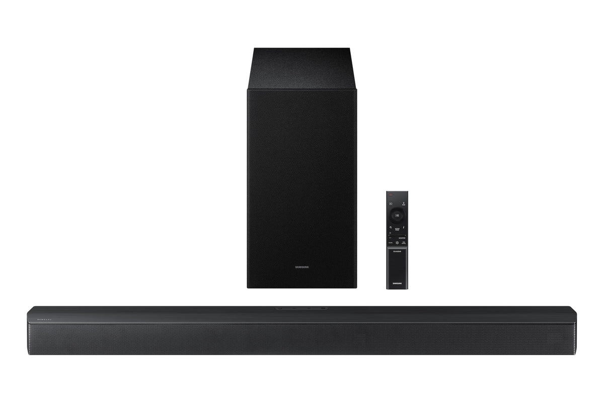 Samsung Sound Bar HW-B630F/ZC, 3.1 Channel, Subwoofer, 370 watts, Surround Sound, Dolby Digital, DTS Virtual:X, Bass Boost, Adaptive Sound, Bluetooth, HDMI ARC, Soundbar