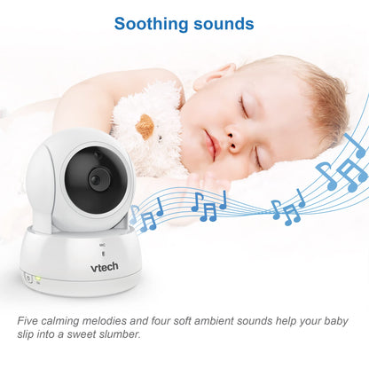 VTech VM924 Pan & Tilt Video Baby Monitor, 5" LCD Screen, Up to 17 Hrs Video Battery Life, Plug & Play, 1.33x Zoom, Night Vision, Up to 1000ft Range, Soothing Sounds, 2-Way Talk, Secured Transmission 🍁 All In One Marketplace Canada