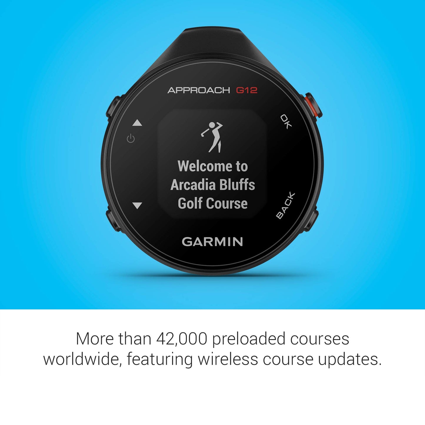 Garmin Approach G12, Clip-on Golf GPS Rangefinder, 42k+ Preloaded Courses, 010-02555-00 Garmin