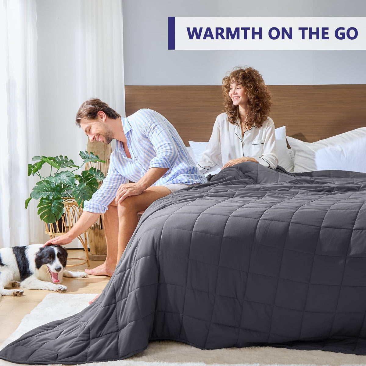 Weighted Blanket for Adults(20lbs,88"×104" Grey) King for 190-210Ibs 🍁 All In One Marketplace Canada