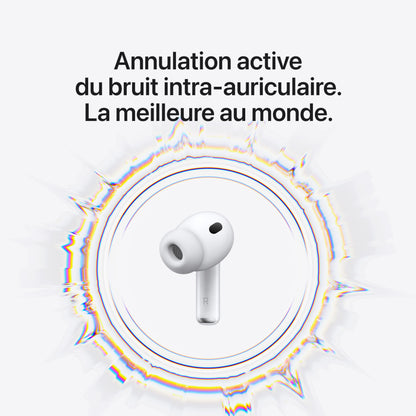 Apple AirPods Pro 3 Wireless Earbuds, Active Noise Cancellation, Live Translation, Heart Rate Sensing, Bluetooth Headphones, Spatial Audio, High-Fidelity Sound, USB-C Charging