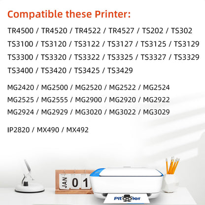 Pitooler for Canon 245XL Black Ink Cartridge Compatible for Canon Printer Ink PG-245 XL Compatible for Pixma TS3420 TR4520 MX492 MX490 TS3425 MG2525 TS3320 MG2524 TS3400 TS3300 TS3429 MG3022 Printer