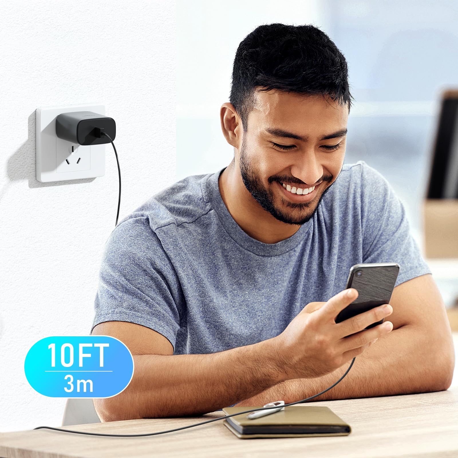 Samsung Super Fast Charger, 45W USB-C Super Fast Charging Wall Charger & 10ft C Cable for Samsung Galaxy S26 Ultra/S26/S26+/S25 Ultra/S25/S25+/S24 Ultra/S24/S24+/S23 Ultra/S23/S23+/S22/Note10/20 - Available at All In One Marketplace Canada