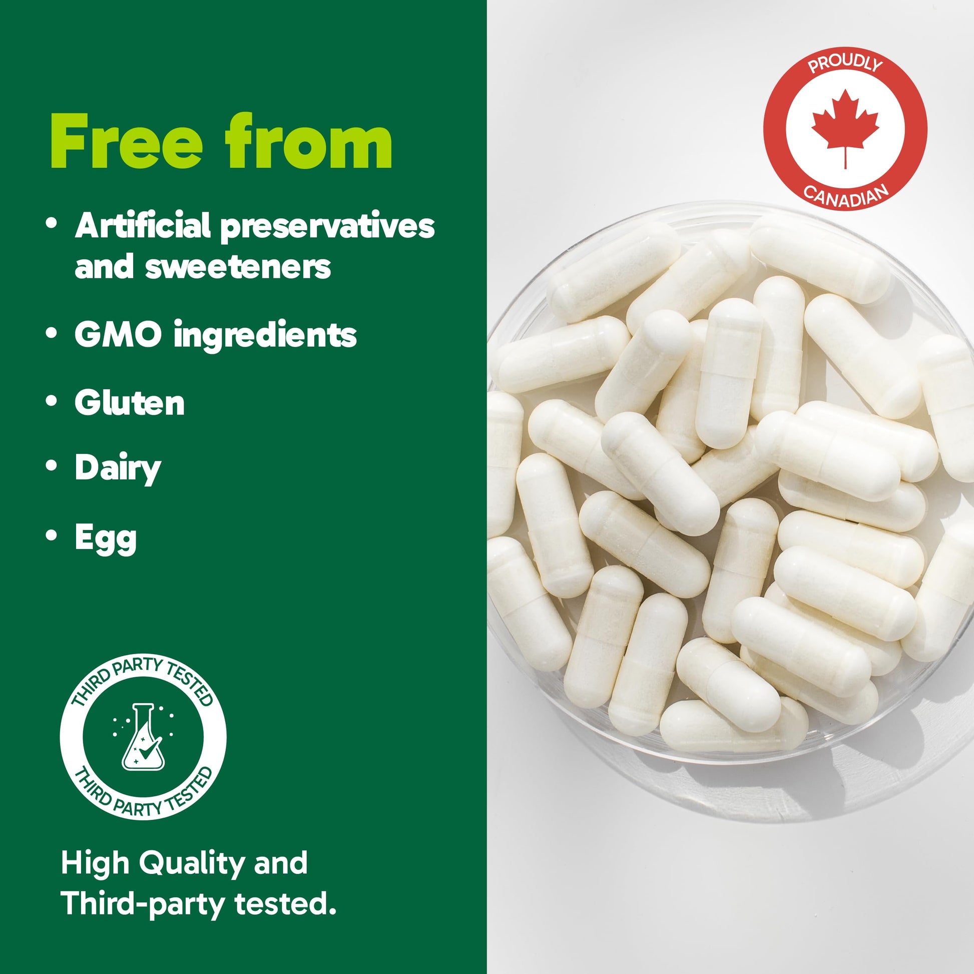 Organika Canadian-Made L-Glutamine - High-Absorption Formula - For Better Immune Defense, Muscle Recovery and Gut Health | 500mg 120vcaps Organika