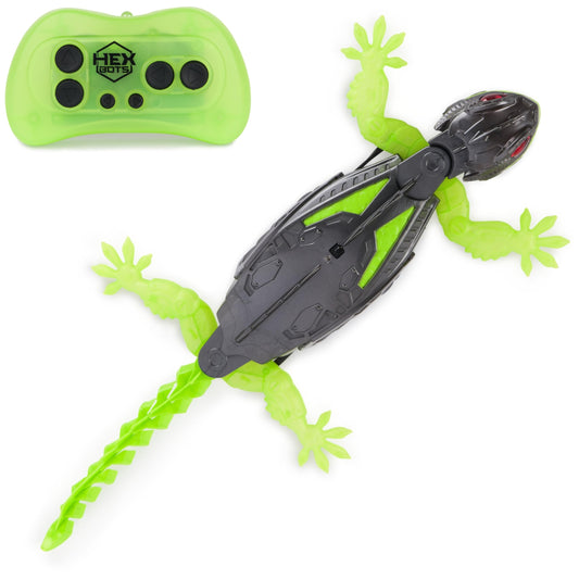 HEX Bots Wall Crawler Gecko with Official Wall Climber Technology, Rechargeable Remote Control Robot Kids Toys, Prank Toys for Boys & Girls Ages 4 & Up