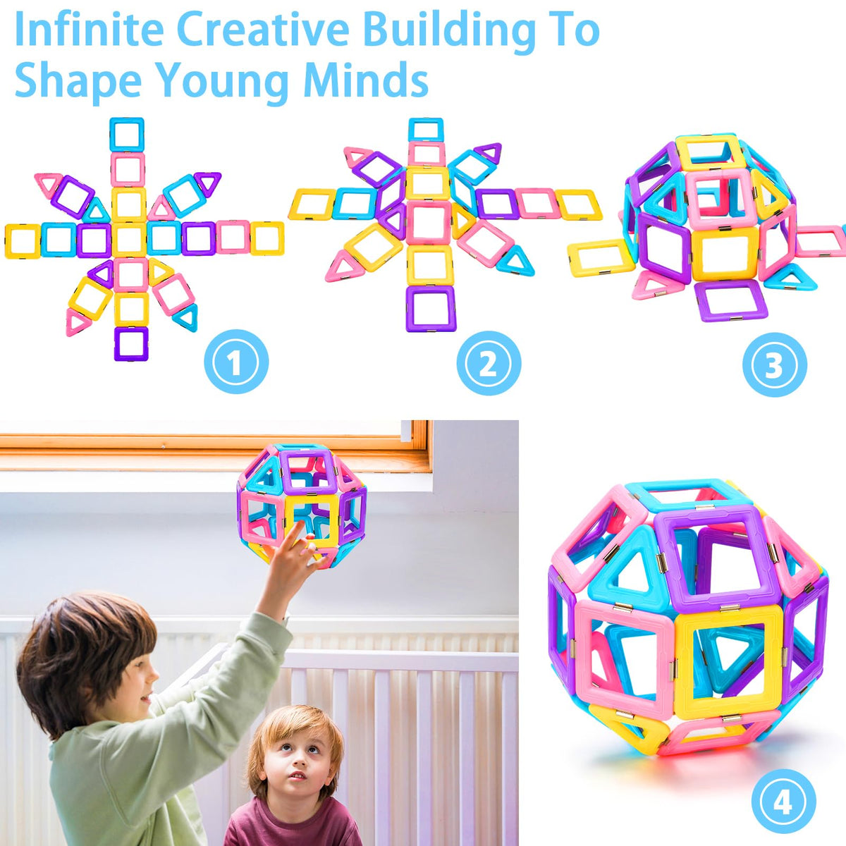 Upgraded Magnetic Tiles Toys for 3 4 5 6 7 8+ Year Old Toddlers Boys Girls 🍁 All In One Marketplace Canada