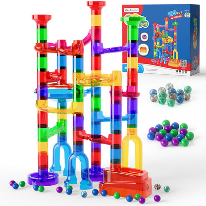 Marble Run, 109 Pcs Marble Maze Race Building Blocks Toy Game & STEM Learning Toys Christmas Birthday Gift for Kids Aged 3-12 🍁 All In One Marketplace Canada