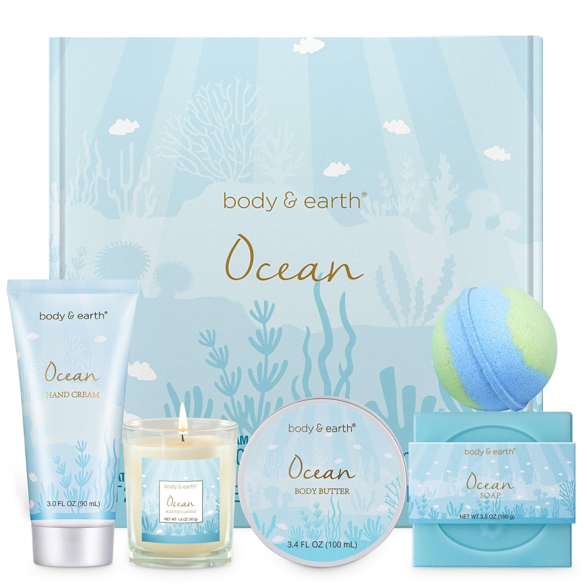 Gifts for Women BODY & EARTH Cadeau Femme 5Pcs Ocean Scent Birthday Gifts 🍁 All In One Marketplace Canada