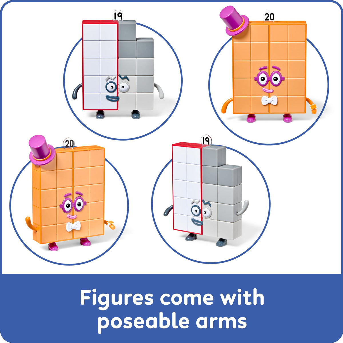 hand2mind Numberblocks Friends Nineteen and Twenty Figure Pack