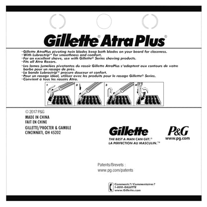 Gillette Atra Plus Razor Blade Cartridges, 10 Count