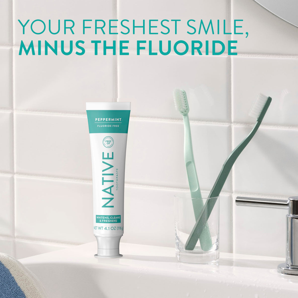 Native Fluoride Free Toothpaste, Peppermint Flavor, 90mL 3 Pack 🍁 All In One Marketplace Canada