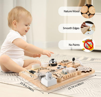 Potatomato Montessori Large Busy Board, Wooden Sensory Toys for Children 🍁 All In One Marketplace Canada