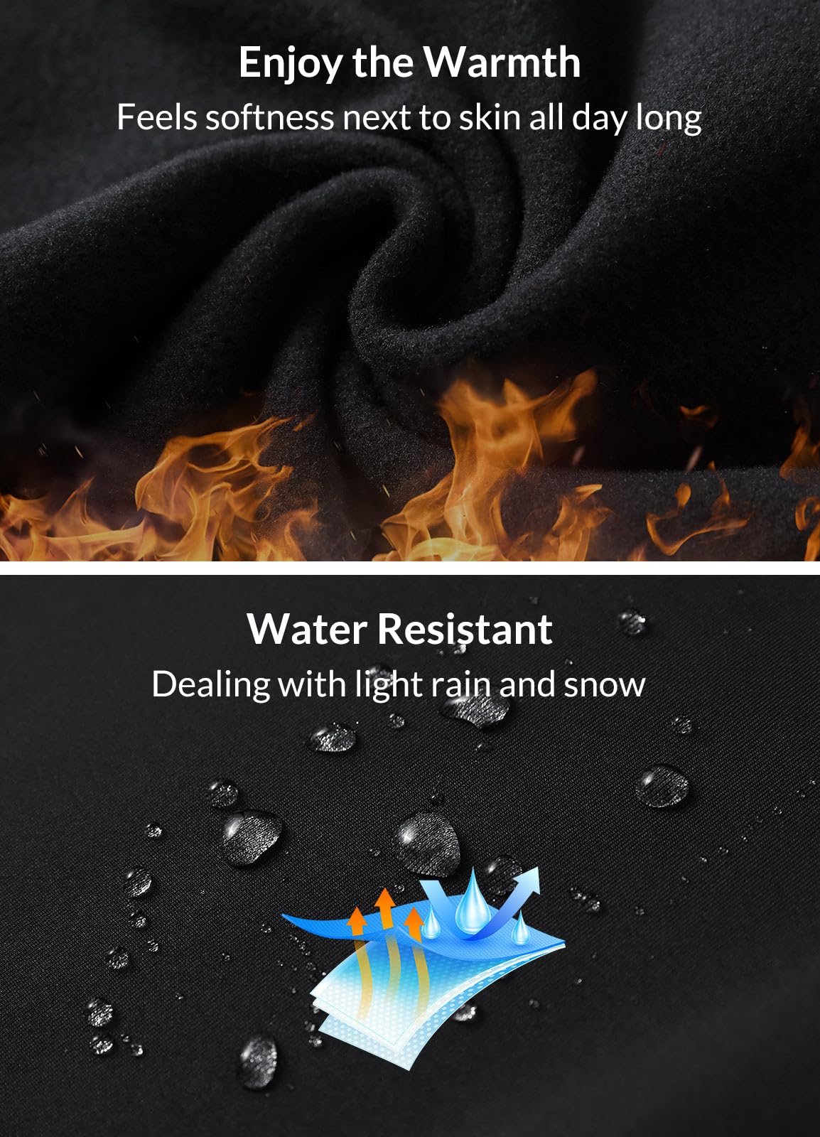 baleaf Women's Fleece Lined Pants Water Resistant Thermal Joggers Winter Running Hiking Sweatpants Snow Pants Pockets Black M 🍁 All In One Marketplace Canada