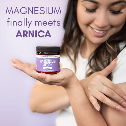 Nighttime Magnesium Lotion with Arnica – Highly Concentrated Magnesium for Muscles & Joints – Apply to Legs or Feet Before Bed – Skin-Friendly - Available at All In One Marketplace Canada