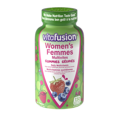 Vitafusion Women's Multivitamin Gummies, Daily Multivitamin, Healthy Metabolism, Immune Support, Hair, Skin & Nails, Osteoporosis, 150 Count, 2.5 Month Supply, Packaging May Vary 🍁 All In One Marketplace Canada Vitafusion store