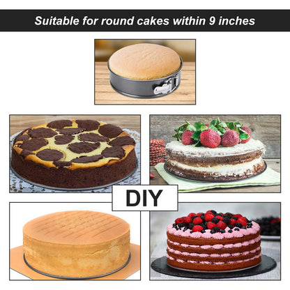 9" Non-Stick Cheesecake Pan, Springform Cake Pans Leakproof Round Cake Pan,Removable Bottom Quick Release Latch Moulds for Birthday Cake, Include 50 PCS Cake Paper Liners 🍁 All In One Marketplace Canada