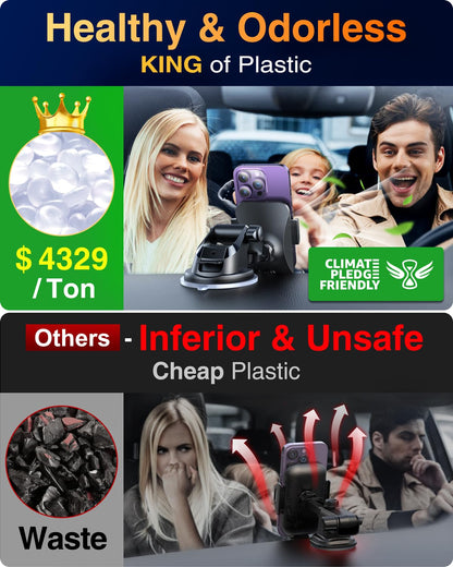 VANMASS [85+LBS Strongest Suction & Military-Grade] 2026 Ultimate Car Phone Holder [Patent & Safety Certs] Cell Mount Truck Stand Cradle for Dashboard Windshield Vent for iPhone 17 Pro Max 16 15 14 - Available at All In One Marketplace Canada