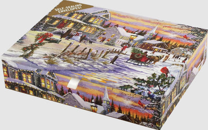 Village Sleigh Ride Deluxe Boxed Holiday Cards (20 cards, 21 self-sealing envelopes) 🍁 All In One Marketplace Canada
