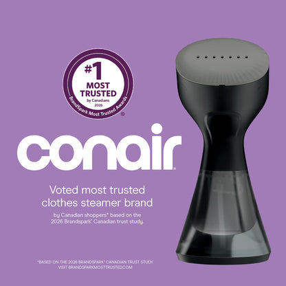 Conair Compact Garment Steamer for Clothes, 1100 watts, Small Size Tackles Big Wrinkles with Fast Heat Up - Available at All In One Marketplace Canada
