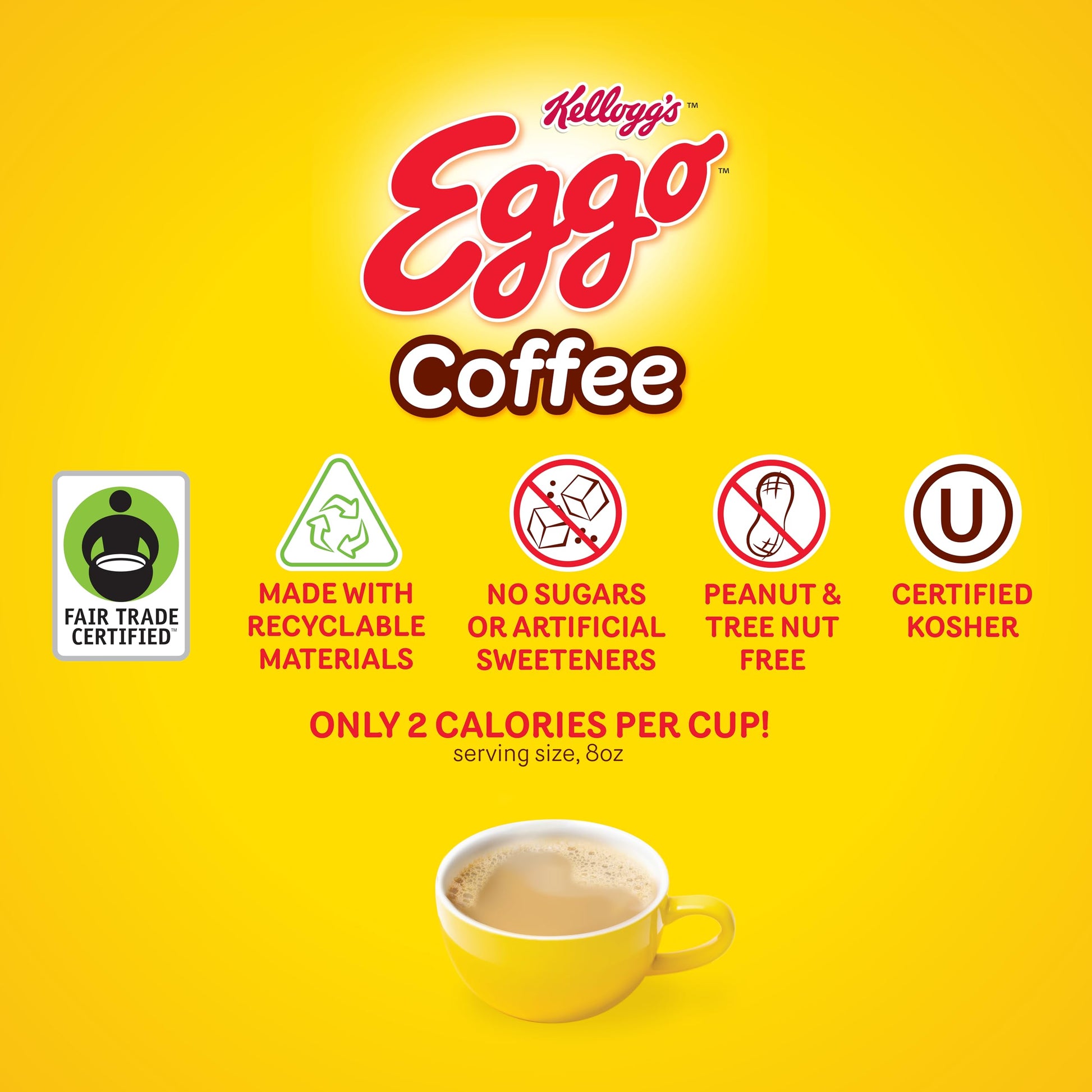 Eggo Waffle Flavored Coffee Pods Variety Pack - 40 Single-Serve K-Cup Compatible Pods (Chocolate Chip & Blueberry)