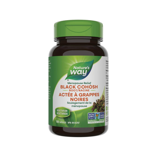 Nature's Way Black Cohosh Root – Hormone Balance for Women – 540mg Herbal Supplement for Menopausal Symptoms – Helps Relieve Menstruation Pain & Premenstrual Symptoms – 100 Vegetarian Capsules - Available at All In One Marketplace Canada